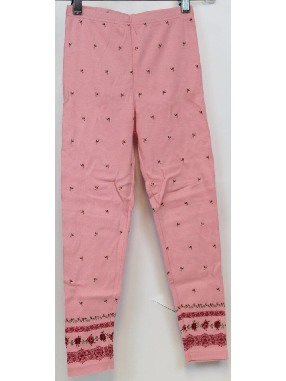2002 Gymboree Victorian Charm Pink Leggings sz XL 6 Roses Lace